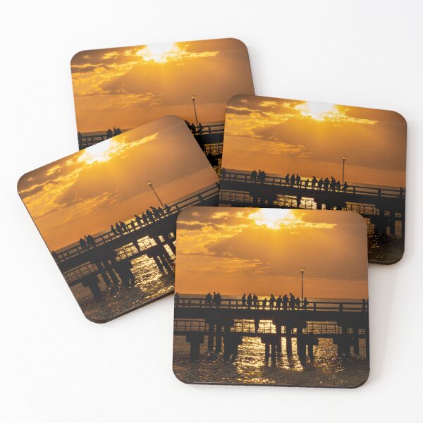 Item preview, The magnificent historic Palanga Bridge on the Baltic Sea at sunset in Lithuania designed and sold by AlbertMi.