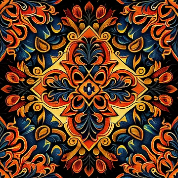 Vorschaubild zum Design Formal Vivid Western Pattern Digital Painting von CodeAndColors
