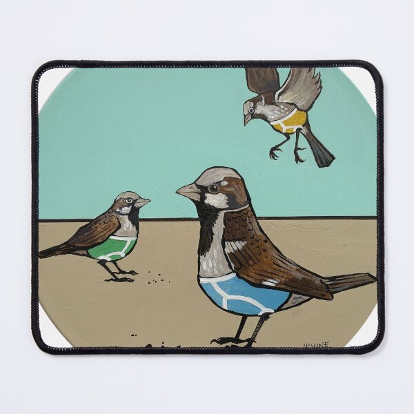 Item preview, Sparrows Wearing Over Priced Vintage Y Fronts designed and sold by David Irvine.