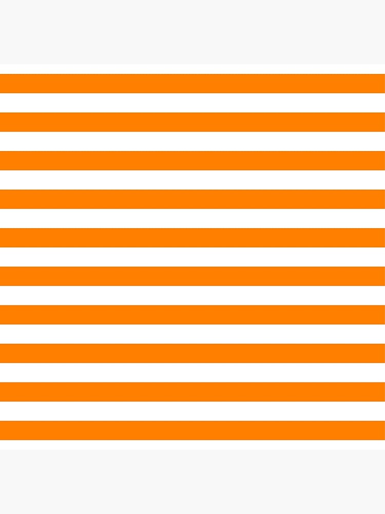 "horizontal strips, saturated orange and white" Art Print by AK