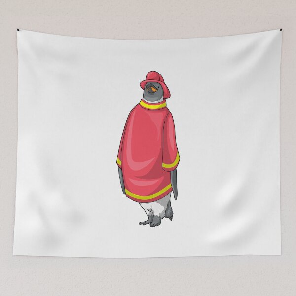 Item preview, Penguin Firefighter Fire department designed and sold by Snabdesign84.