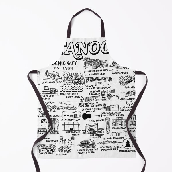 Item preview, Chattanooga Map Art designed and sold by fiberandgloss.