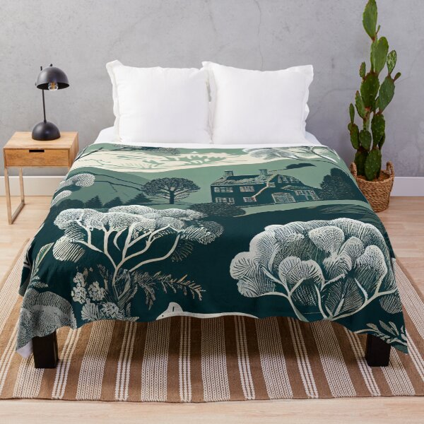 Item preview, Monochromatic English Countryside Chic Pattern Digital Painting designed and sold by CodeAndColors.