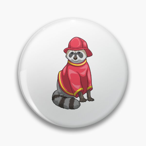 Item preview, Raccoon Firefighter Fire helmet Fire department designed and sold by Snabdesign84.