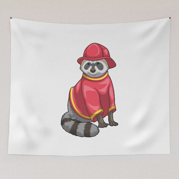 Item preview, Racoon Firefighter Fire department designed and sold by Snabdesign84.