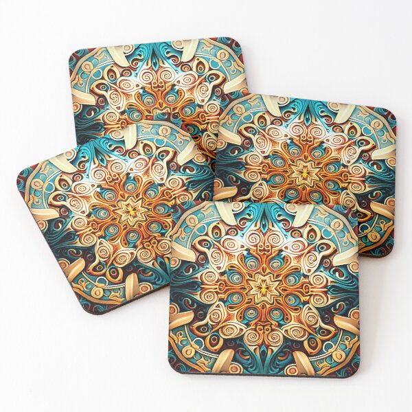 Item preview, Soft Saturated Flowing Ancient New Traditional Pattern Digital Painting designed and sold by CodeAndColors.