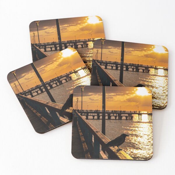 Item preview, The magnificent historic Palanga Bridge on the Baltic Sea at sunset in Lithuania designed and sold by AlbertMi.