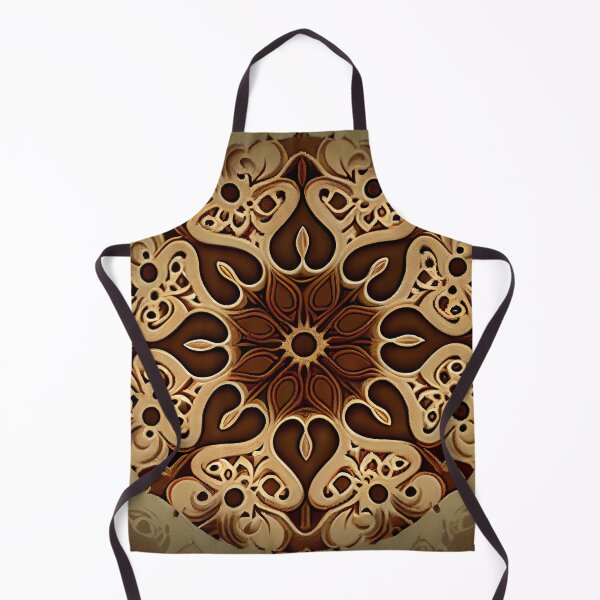 Aperçu de l'œuvre Pale Simple Circular Brown European Pattern Digital Painting créée et vendue par CodeAndColors.