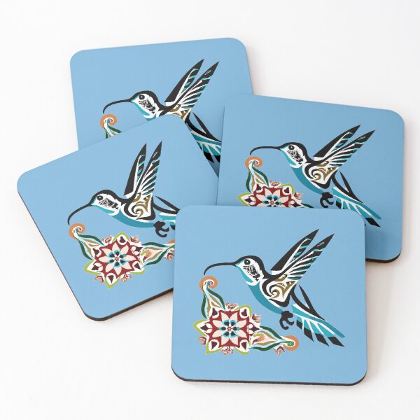 Item preview, Hummingbird over a Flower Native Design designed and sold by GrizzlyMountain.