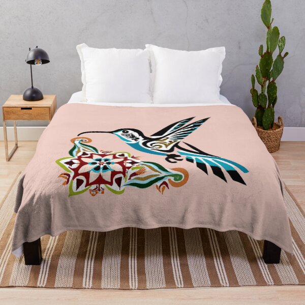 Item preview, Hummingbird over a Flower Native Design designed and sold by GrizzlyMountain.