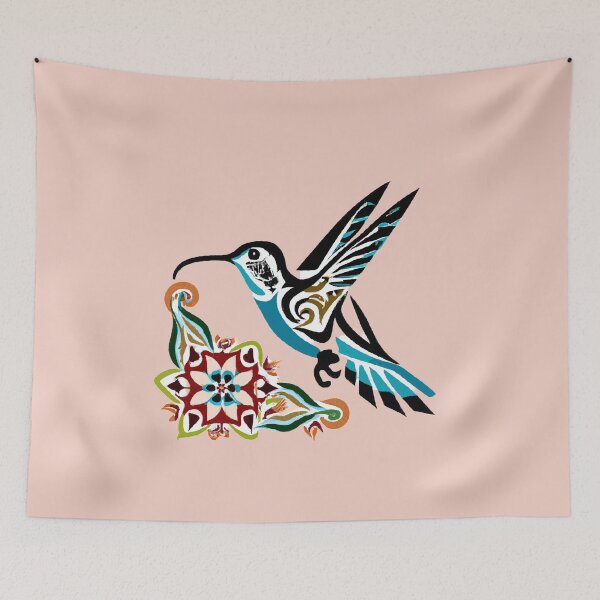 Item preview, Hummingbird over a Flower Native Design designed and sold by GrizzlyMountain.