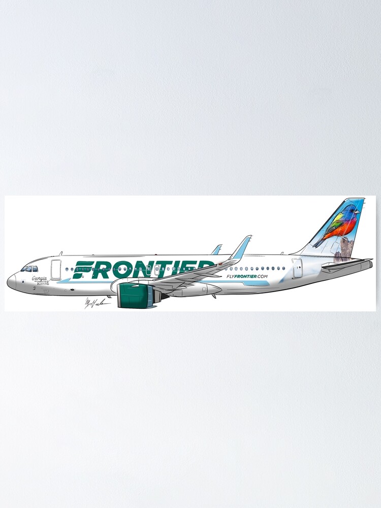 Frontier Airlines Airbus Poster for Sale by Statepallets Redbubble