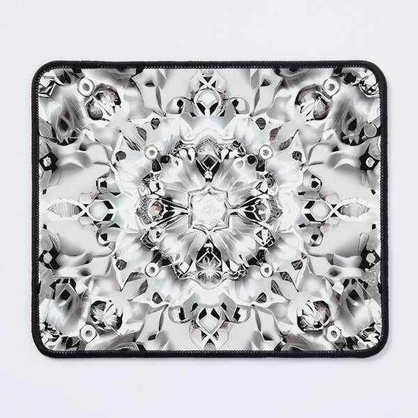 Item preview, Symmetrical White Bejeweled California Chic Pattern Digital Painting designed and sold by CodeAndColors.
