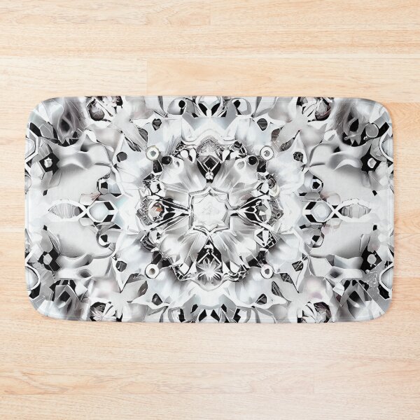 Item preview, Symmetrical White Bejeweled California Chic Pattern Digital Painting designed and sold by CodeAndColors.
