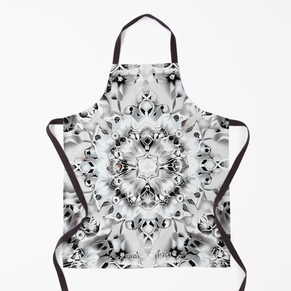 Item preview, Symmetrical White Bejeweled California Chic Pattern Digital Painting designed and sold by CodeAndColors.