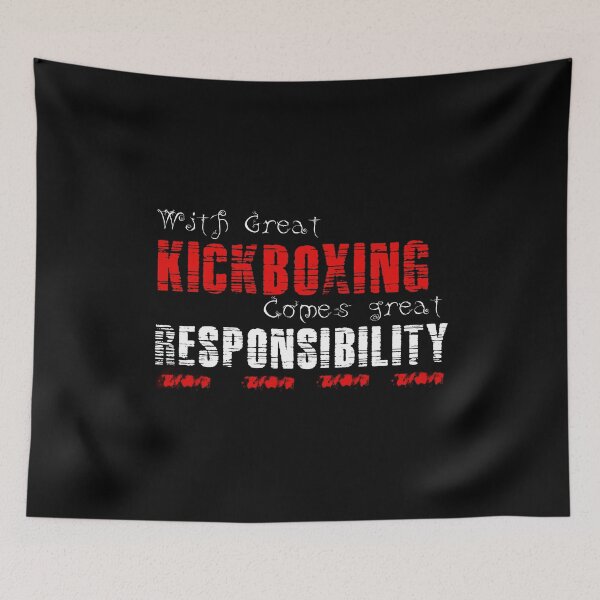 Item preview, With great Kickboxing comes great responsibility designed and sold by MartialArtsNerd.
