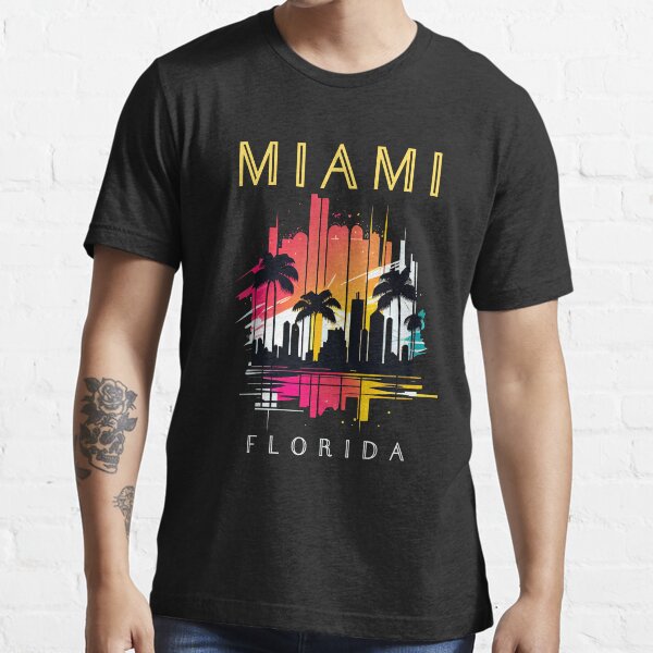 “Miami, Florida - the graphic design project is a vintage, retro