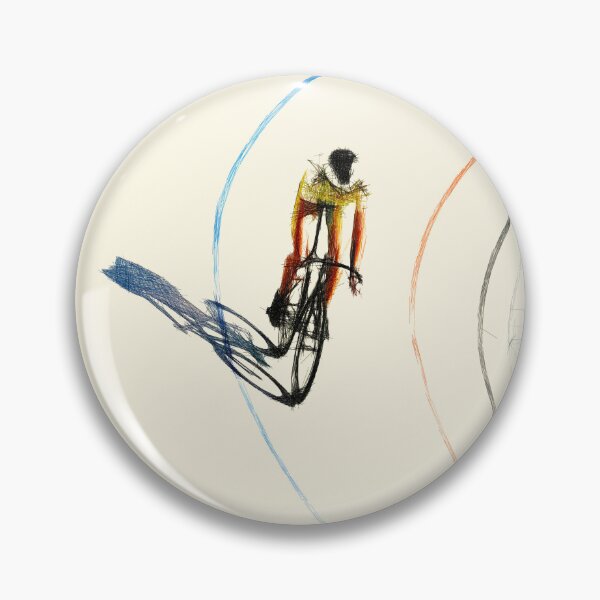 Item preview, Cyclist on a velodrome with yellow jersey. Image is made entirely using lines. designed and sold by janesg.