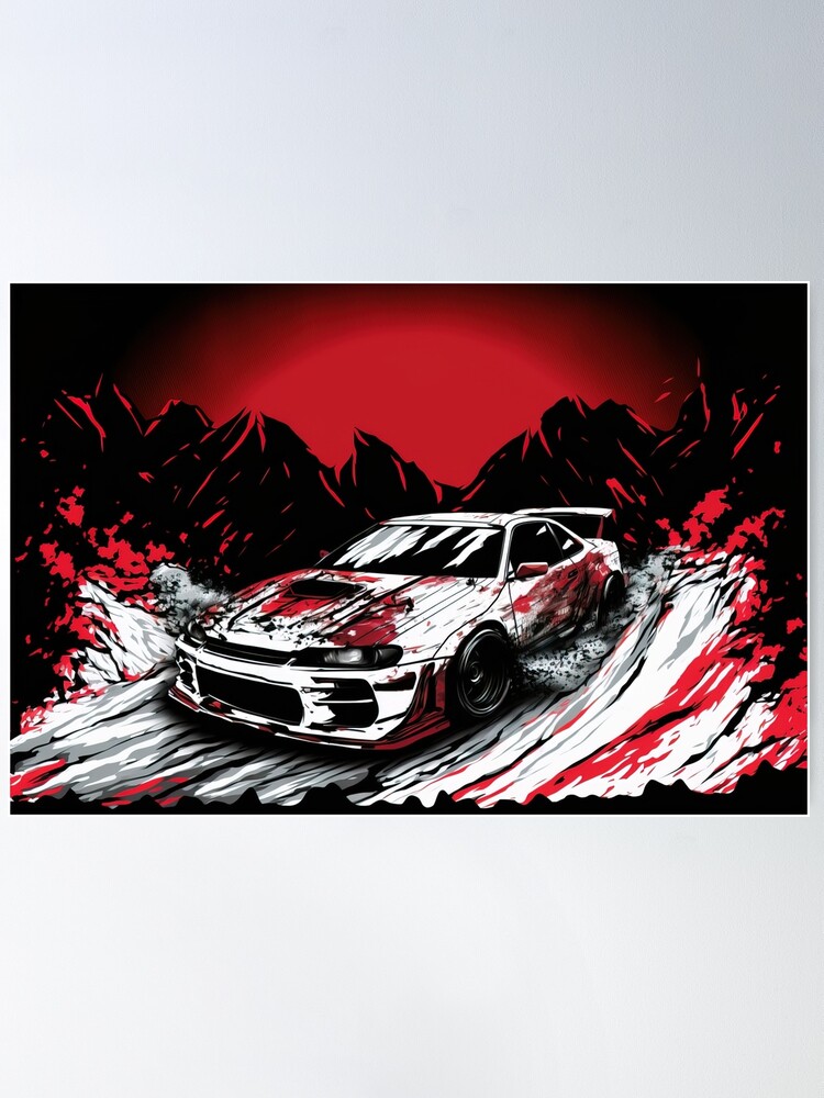 A1 Cool Drift Car Poster Art Print 60 x 90cm 180gsm - Drifting Race Gift  #16531