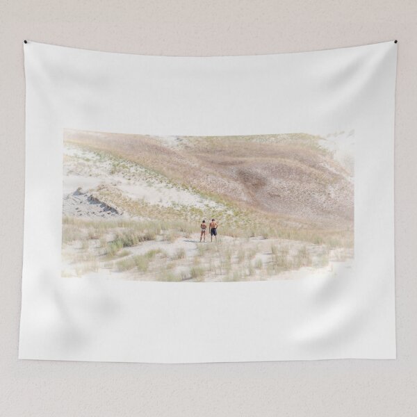 Item preview, A young couple enjoying a holiday by the Baltic Sea at the sunny Golden Dunes in Nida, Lithuania designed and sold by AlbertMi.