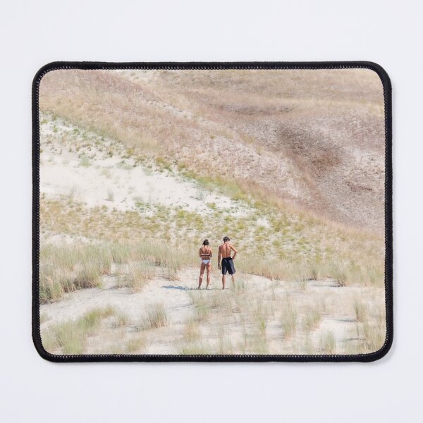 Item preview, A young couple enjoying a holiday by the Baltic Sea at the sunny Golden Dunes in Nida, Lithuania designed and sold by AlbertMi.