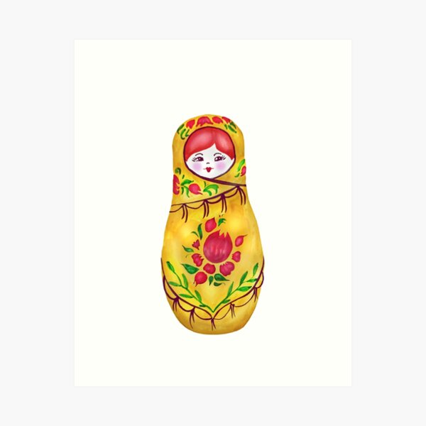 Item preview, Watercolor Matryoshka Russian Nesting Doll designed and sold by tanjica.