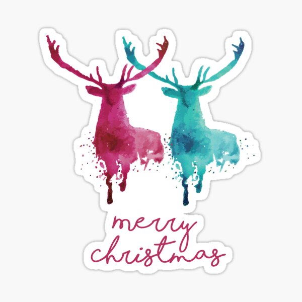 Christmas Series - Deer Red Sticker