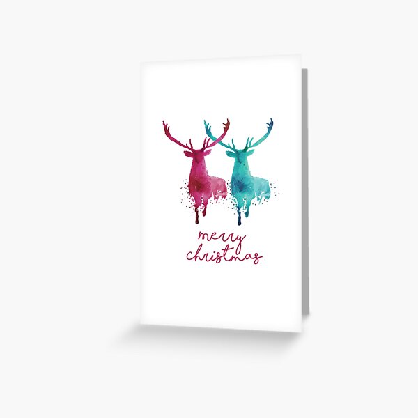 Christmas Series - Deer Red Greeting Card