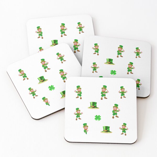 Item preview, St. Patrick's Day Leprechaun, Hat and Green Clover Leaf designed and sold by silviaol.
