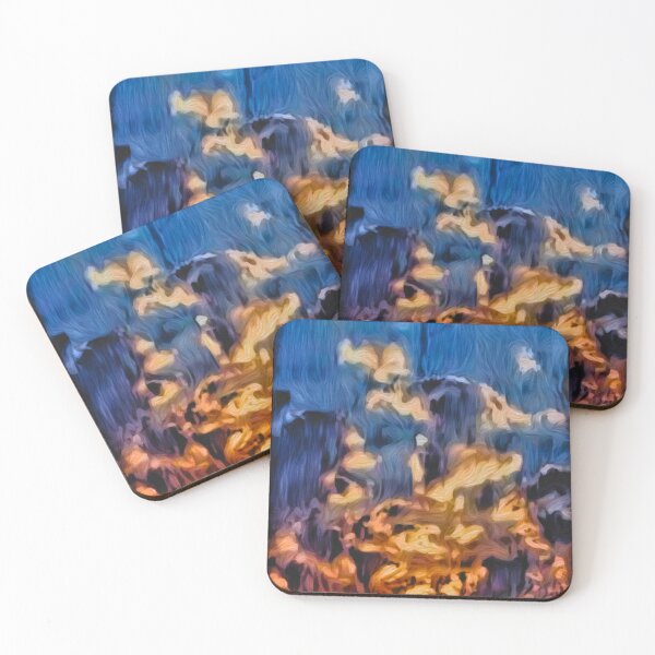 Item preview, abstract painted sky  designed and sold by OneUpArtDesigns.