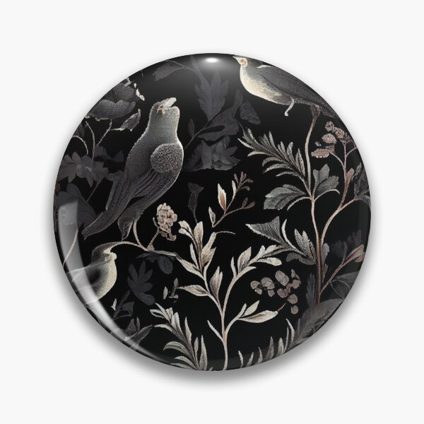 Item preview, Black Soft English Countryside Chic Pattern Digital Painting designed and sold by CodeAndColors.