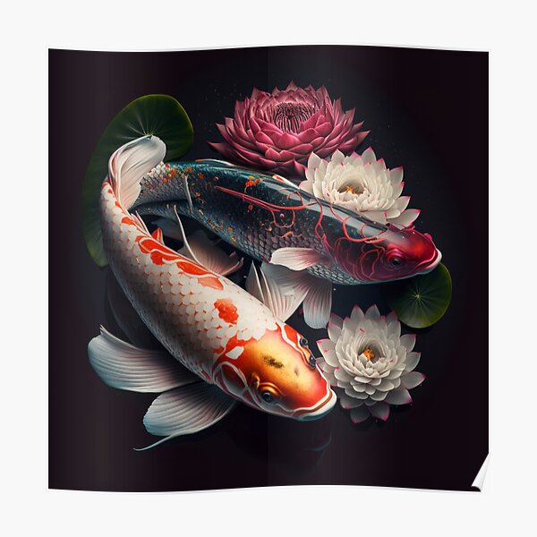 Koi Fish 2 Poster