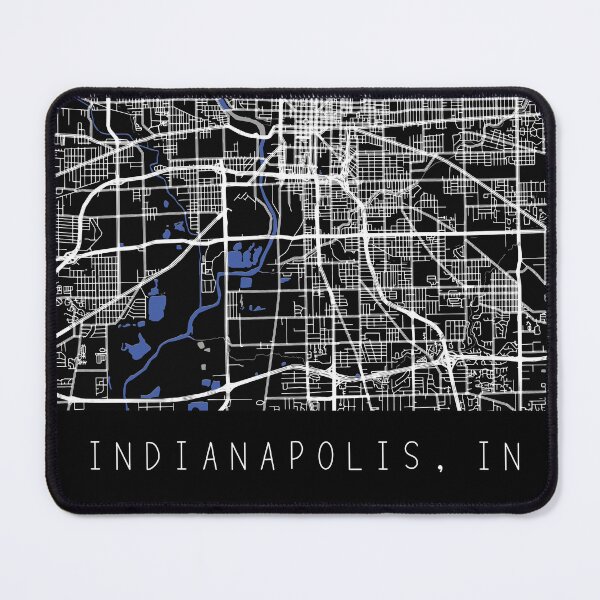 Item preview, Indianapolis Indiana IN city map black and white designed and sold by gifts-ideas.