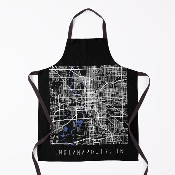 Item preview, Indianapolis Indiana IN city map black and white designed and sold by gifts-ideas.