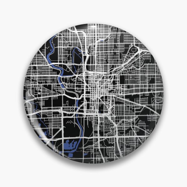 Item preview, Indianapolis Indiana IN city map black and white designed and sold by gifts-ideas.