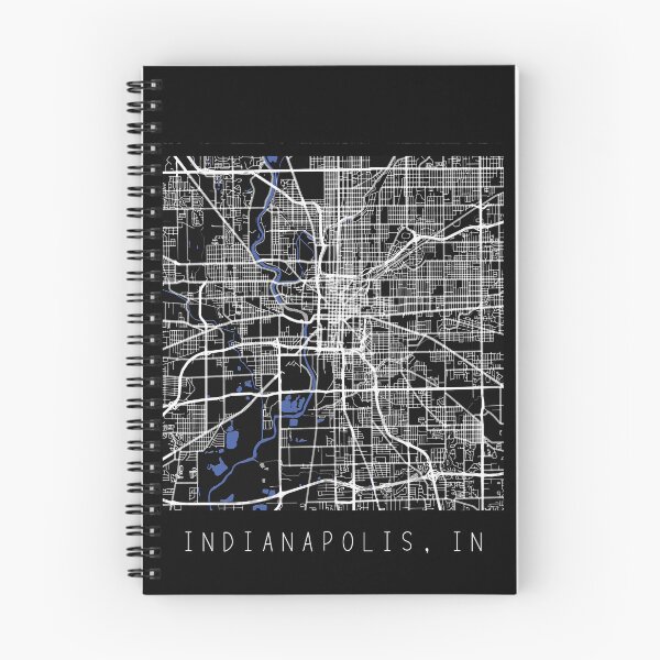 Item preview, Indianapolis Indiana IN city map black and white designed and sold by gifts-ideas.