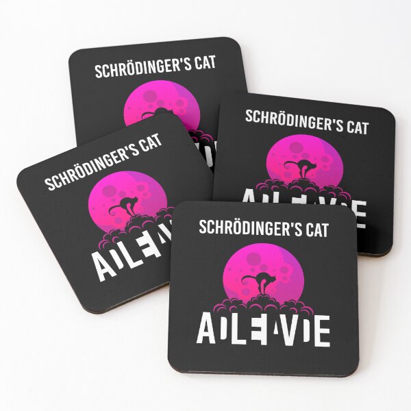 Item preview, Schroedinger's Cat Science Graphic Wanted Dead & Alive Quote designed and sold by GOODMORNING-ART.