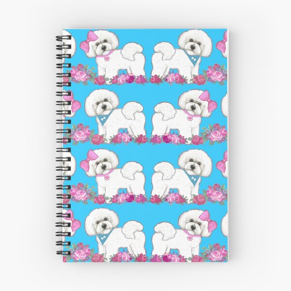 Item preview, Perros Bichón Frisé, lindo perro con estampado floral de rosa rosa designed and sold by MagentaRose.