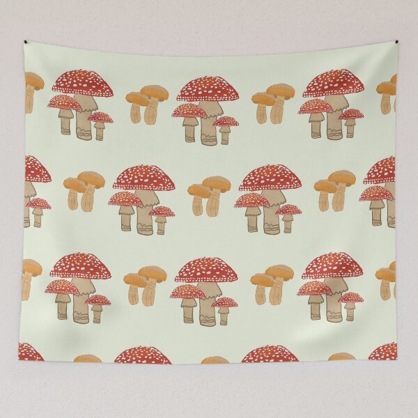 Item preview, Red and Yellow Mushrooms designed and sold by christabelco.