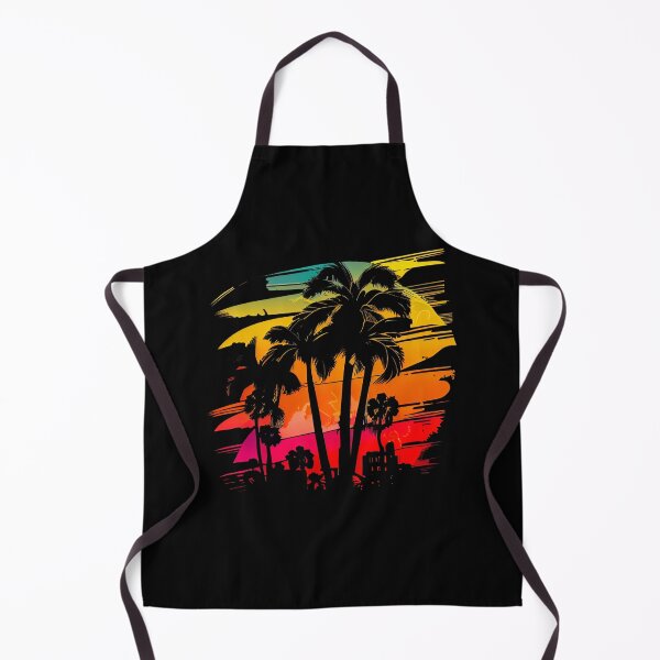 Item preview, City of Miami, Florida - the graphic design project is a vintage, retro-inspired depiction of tropical Miami beach and palm trees, showcasing the perfect family vacation destination (2) designed and sold by TourDePassion.