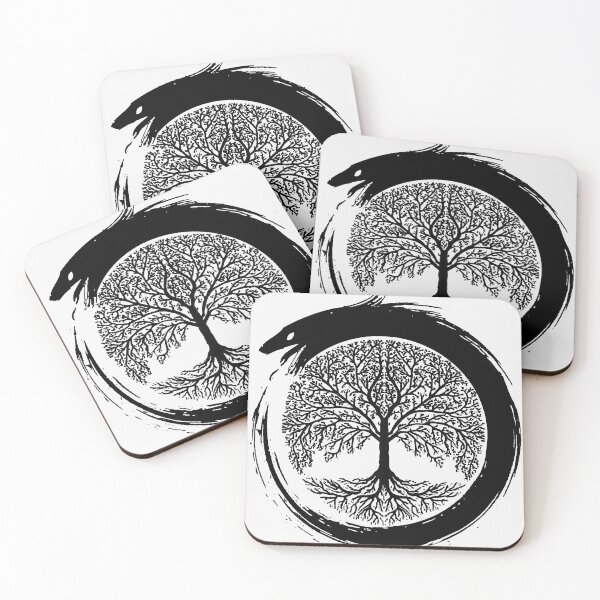 Item preview, Ouroboros and Yggdrasil - black designed and sold by Faust-ART.