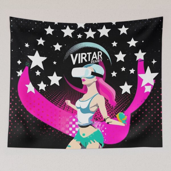 Item preview, Virtual Reality Woman | VR Headset Girl | The Metaverse | Artificial Intelligence | AI Girl Cyborg | Oculus Rift | Oculus mega quest designed and sold by Synthetic-Intel.