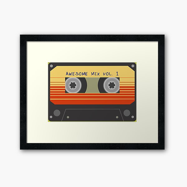 Awesome Mix Vol. 1 Cassette (K7) tape Framed Art Print