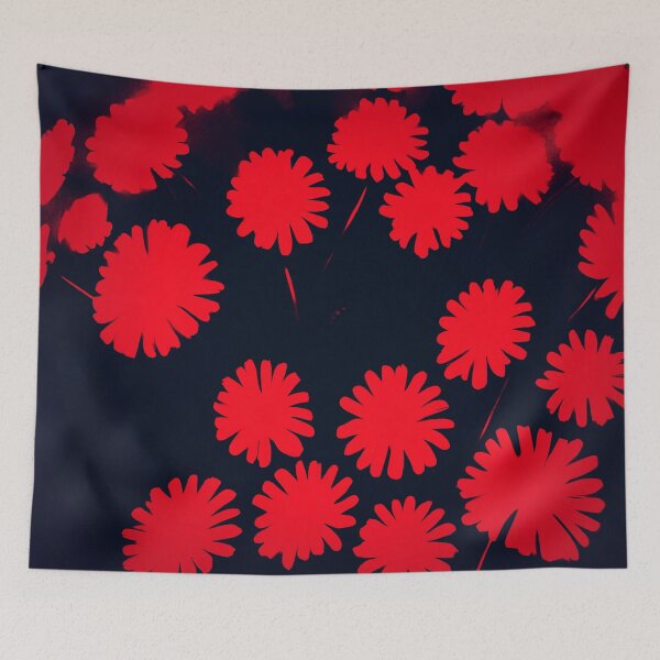 Item preview, Red Daisies - Abstract designed and sold by asurtiumgreen.