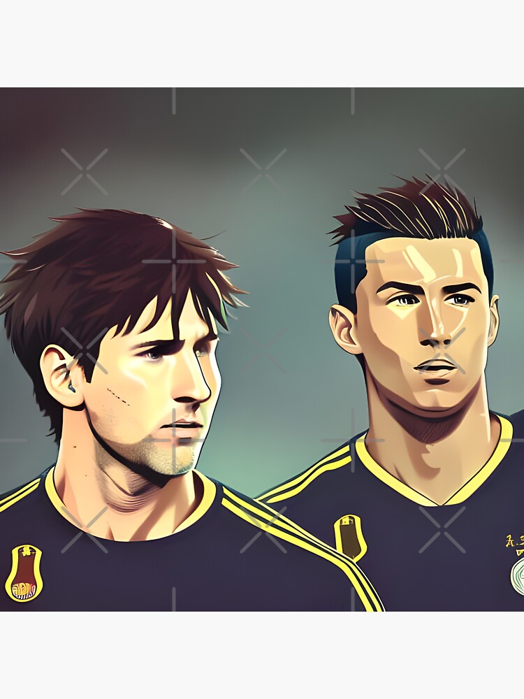 Lionel Messi and Cristiano Ronaldo's Friendship Sticker for Sale