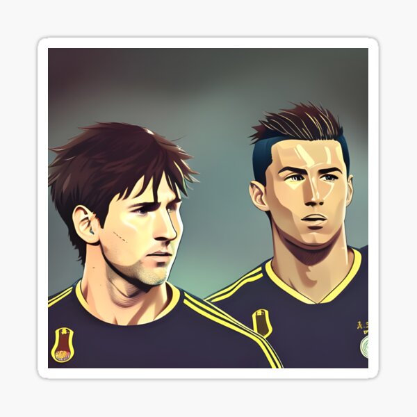 Lionel Messi and Cristiano Ronaldo's Friendship Sticker for Sale