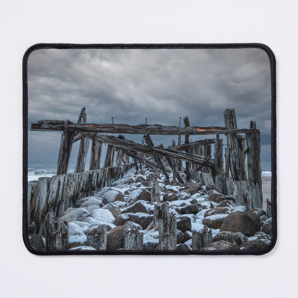 Item preview, Stormy winter clouds and an ancient bridge on the  in Šventoji, Lithuania designed and sold by AlbertMi.