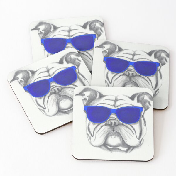 Item preview, Bulldog with Glasses Pencil Art  designed and sold by HatzicTshirts.