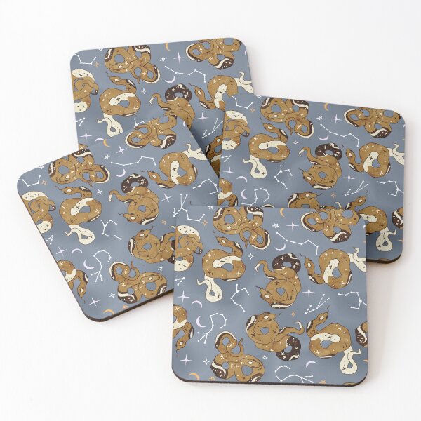 Item preview, Celestial Pythons on Denim Gray designed and sold by Cass Noel Studio.