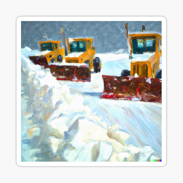 "Snowplow Mailbox Hockey / Snow Plowers art pack" Sticker for Sale by